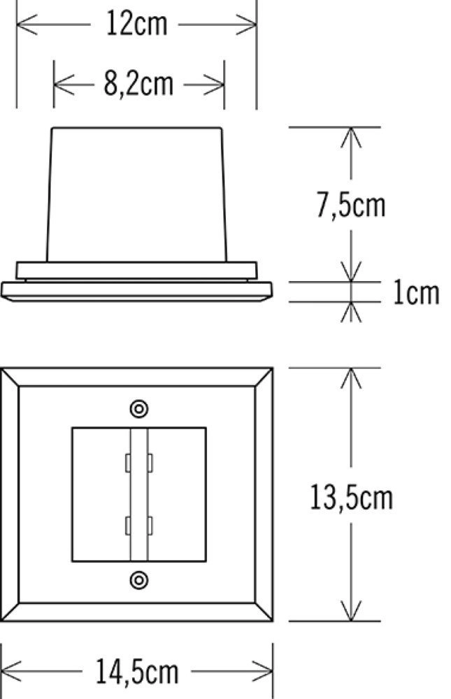 Porch LED spot Spot Square KonstSmide 7318307993318