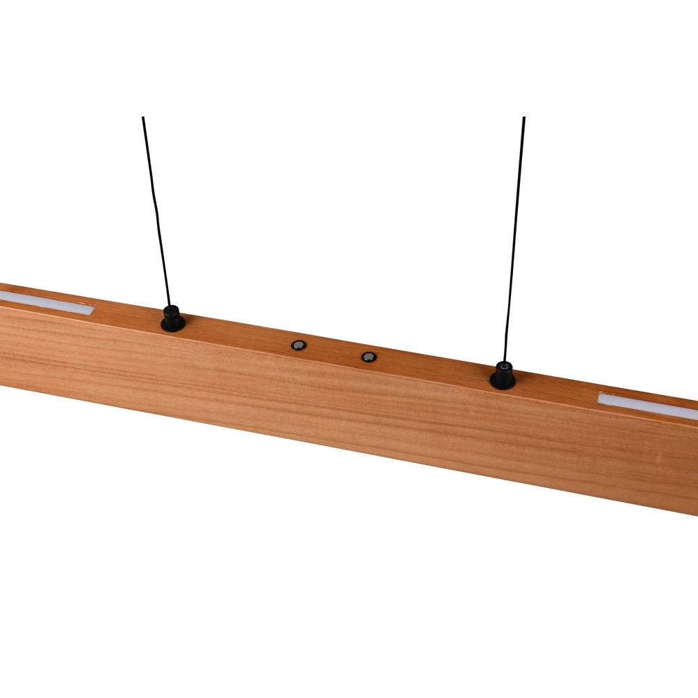 Sleek pendant lamp Edgewood 150cm wood Trio 4017807662252