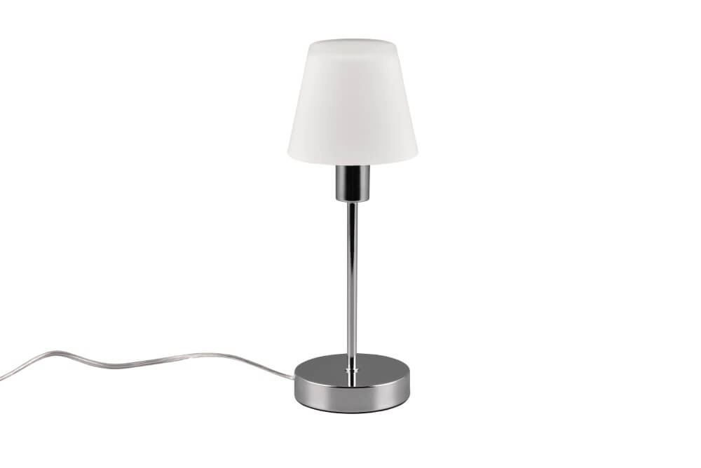 Table lamp Luis Ii chrome with white glass Trio 4017807551273