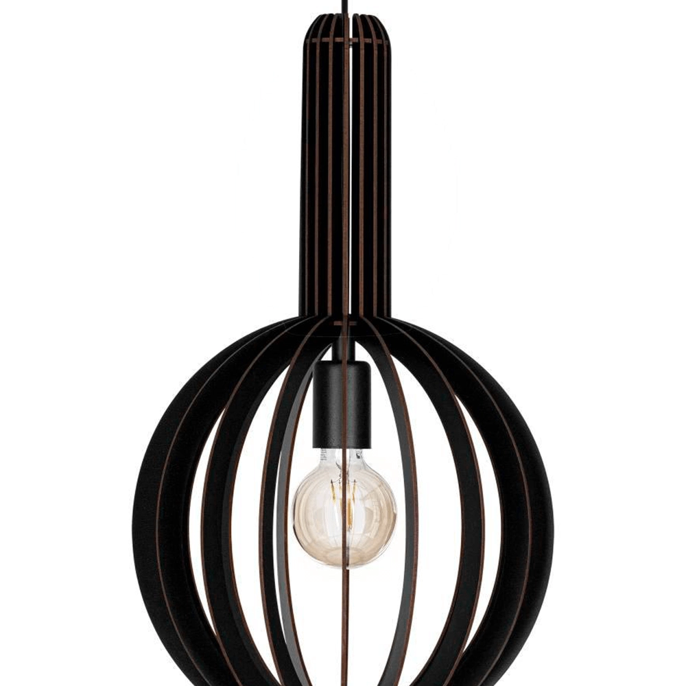 Black wooden hanging lamp Velasco Ø 31cm Eglo 9008606224067
