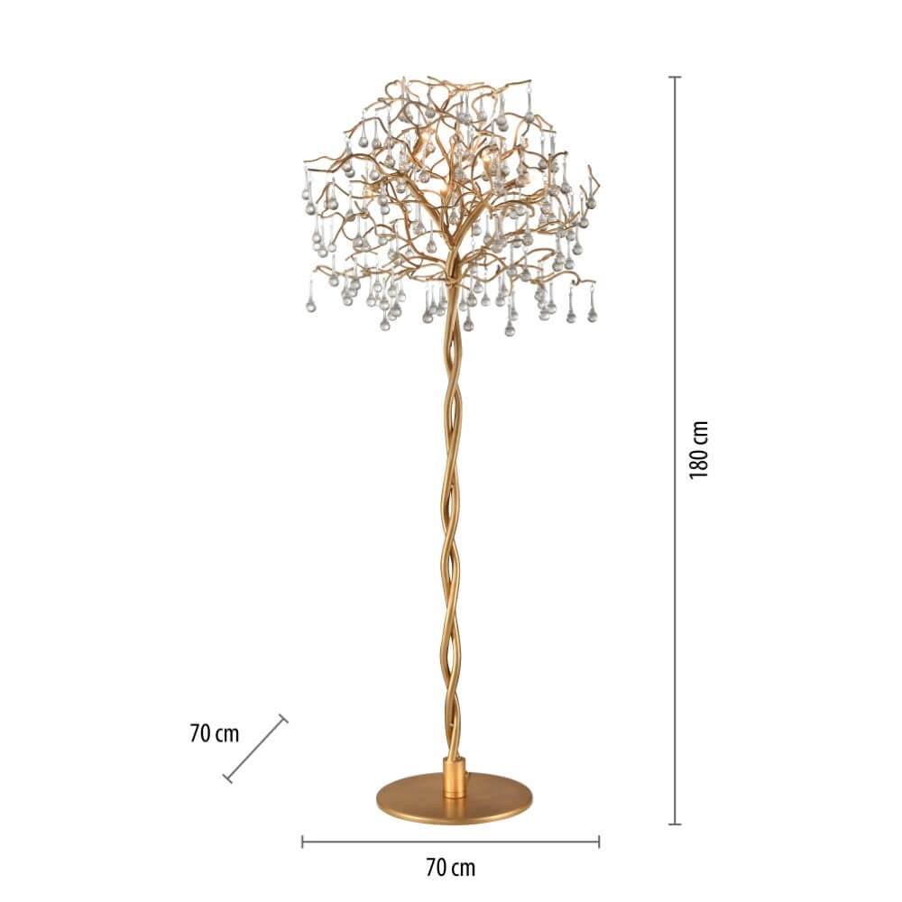 Standing Chandelier Icicle Antique brass Paul Neuhaus 4012248332931