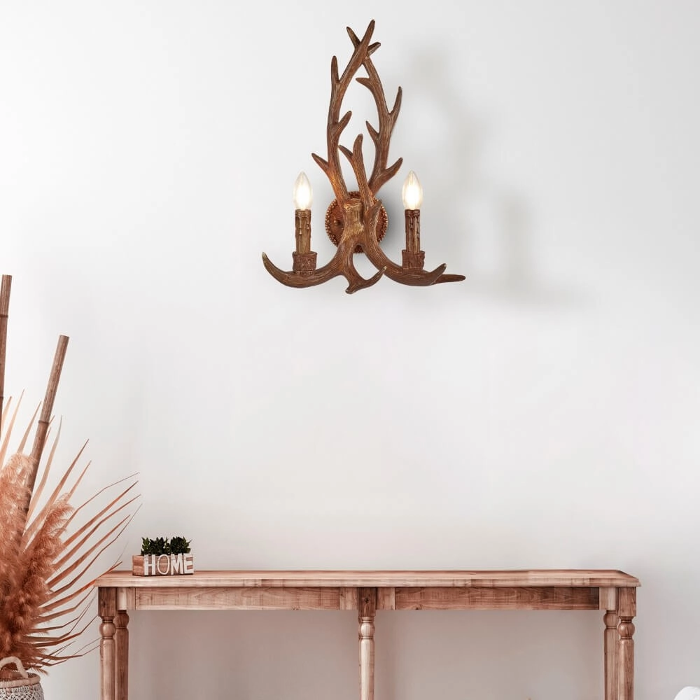 Wooden wall lamp Stag Searchlight 5053423098098