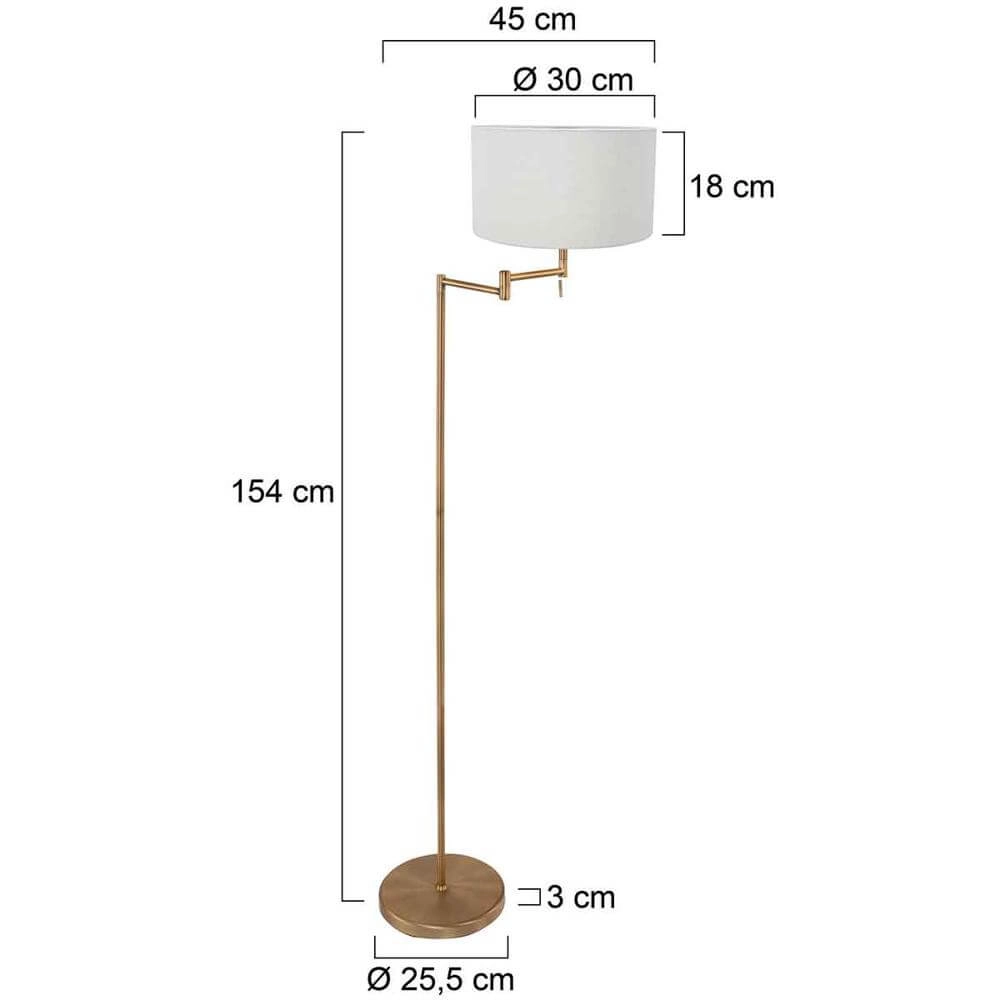 Floor lamp Bella bronze with white cap Steinhauer 8712746174458