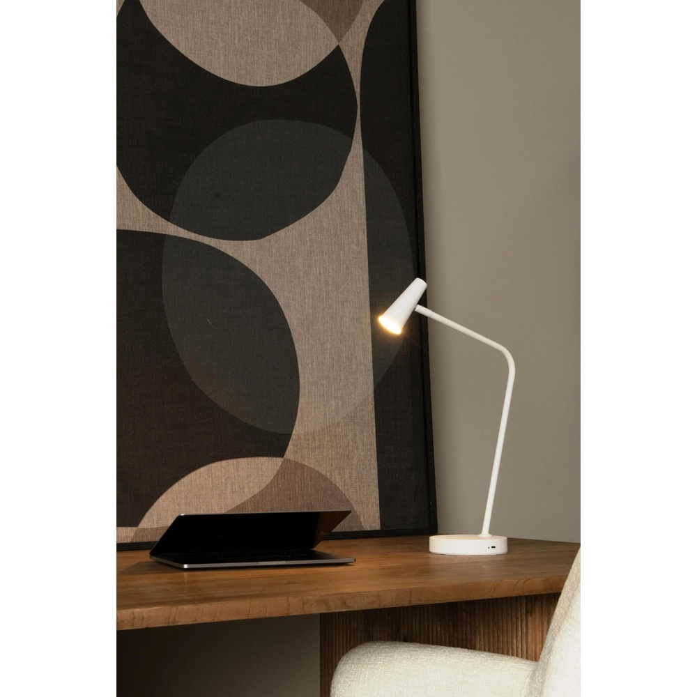 Rechargeable table lamp Stirling white Lucide 5411212361257