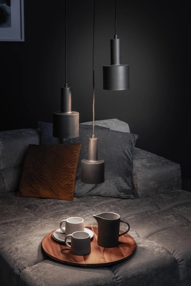 Black pendant lamp Sledge 3-light black with gold ETH 8720195300915
