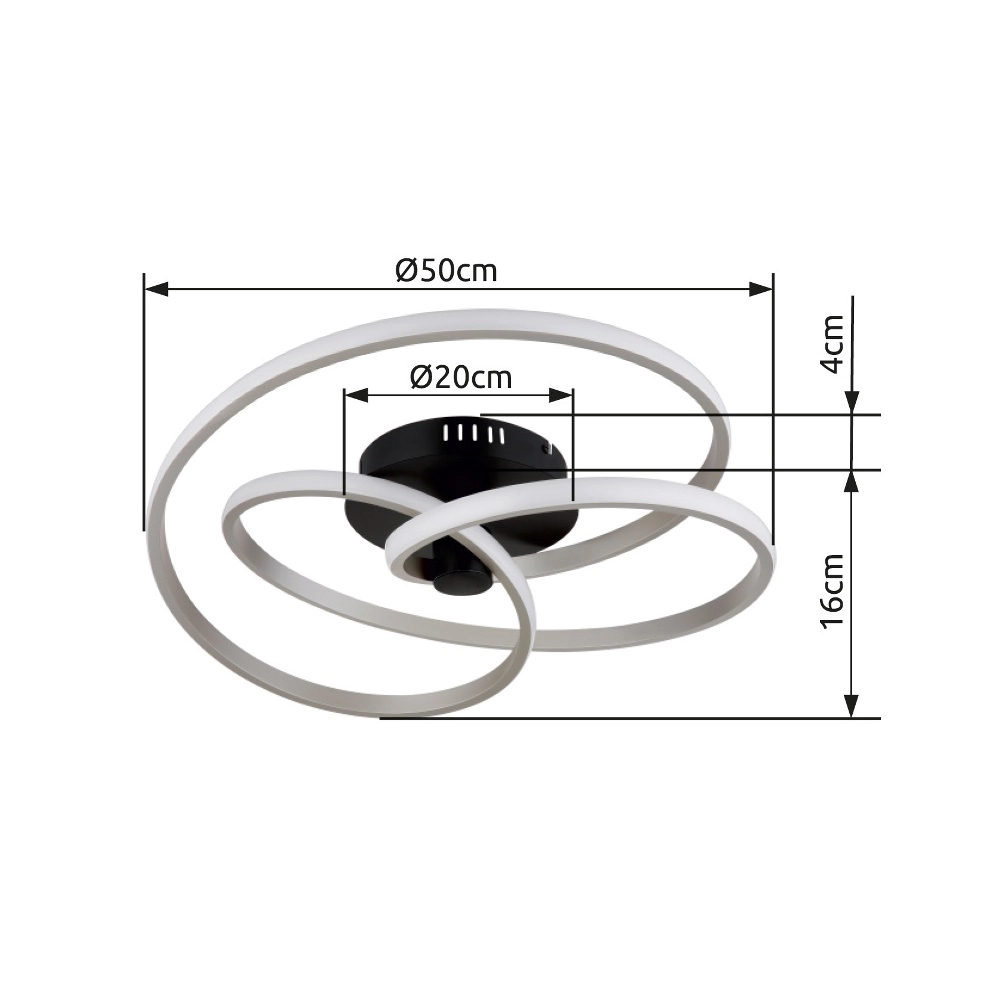 Modern ceiling lamp Glyxar Black Globo 9007371453788