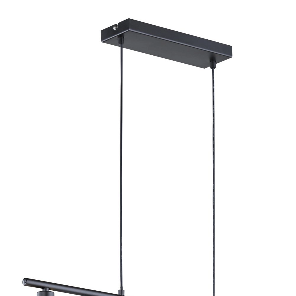 Dining room hanging lamp Tommy 4-light black with gold interior Trio 4017807389005