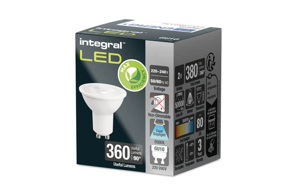 LED spot 2W - GU10 - 360lm - 6500K Lyora 5055788276845