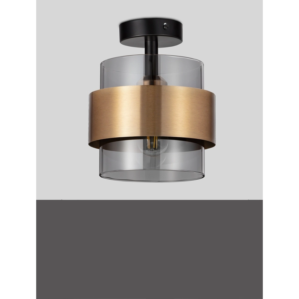 Ceiling lamp Sianna Ø 18cm black with gold Lyora 5212017445438