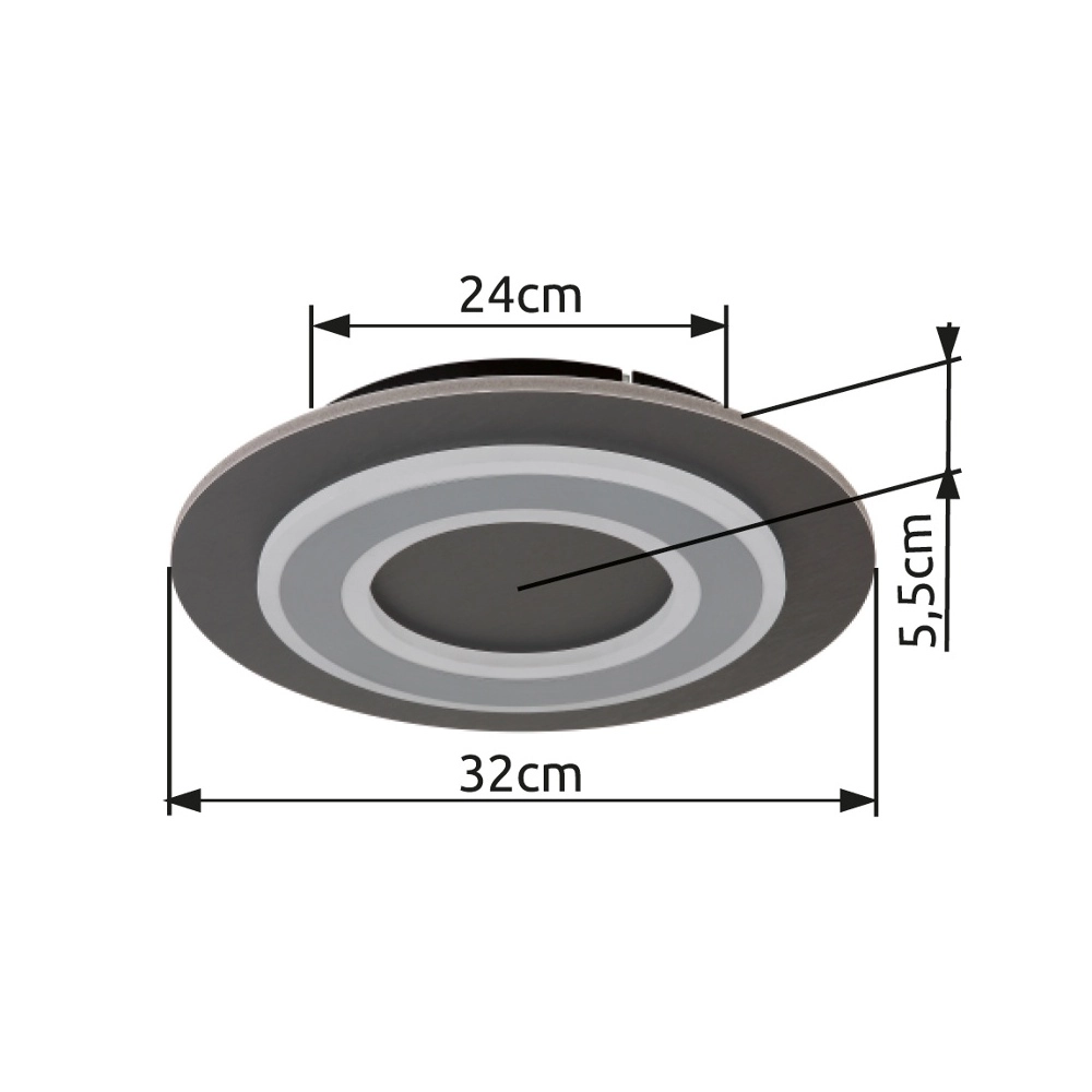 Design ceiling light Jayden anthracite Ø 32cm Globo 9007371453047