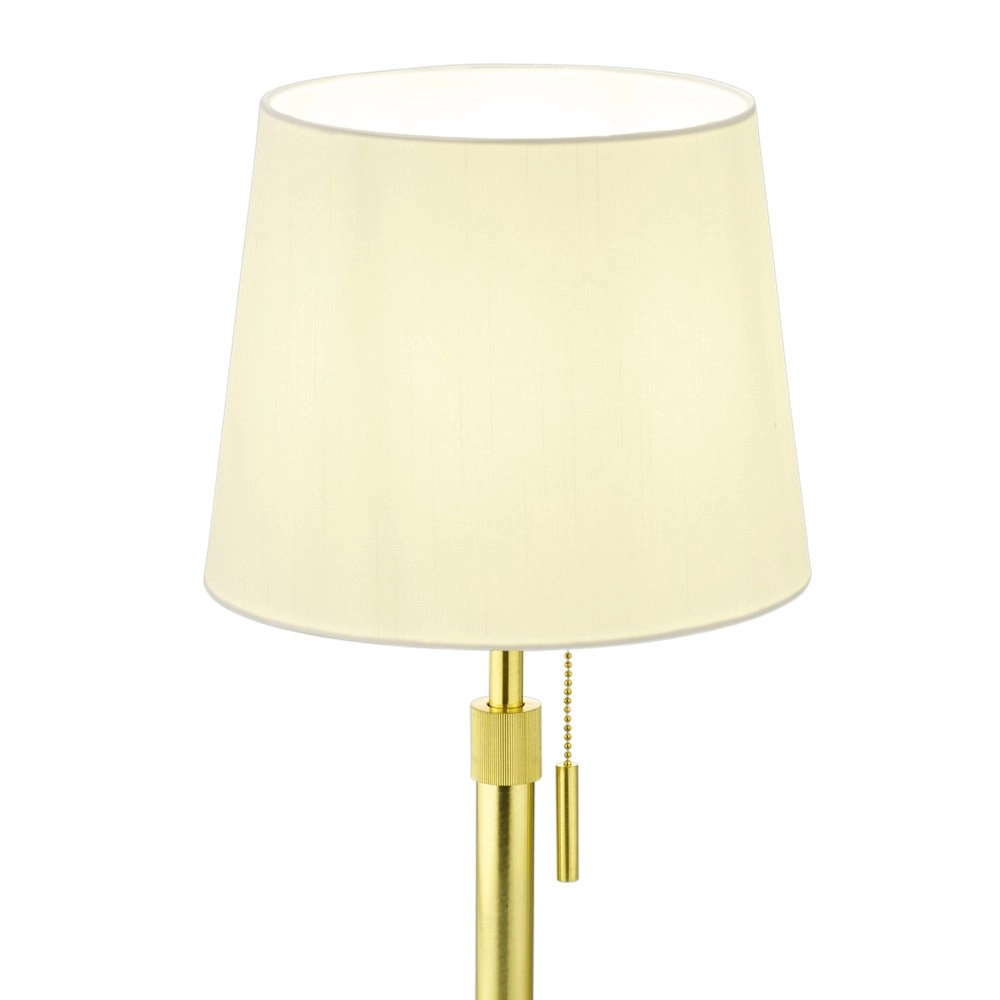 Table lamp Lyon brass matt with white Trio 4017807398557