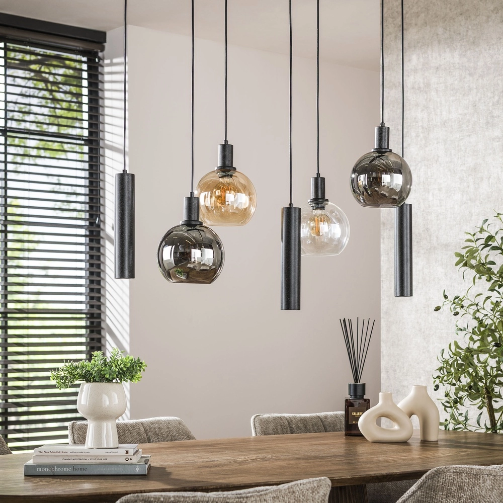 Dining table pendant lamp Sfera with glass balls and pendants Lyora 8716803512382
