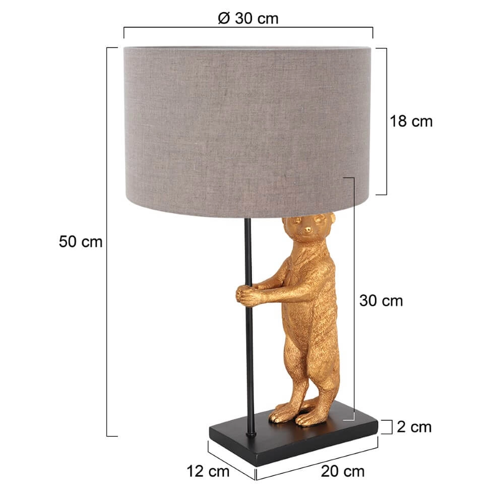 Table lamp Animaux with taupe hood Steinhauer 8712746151800