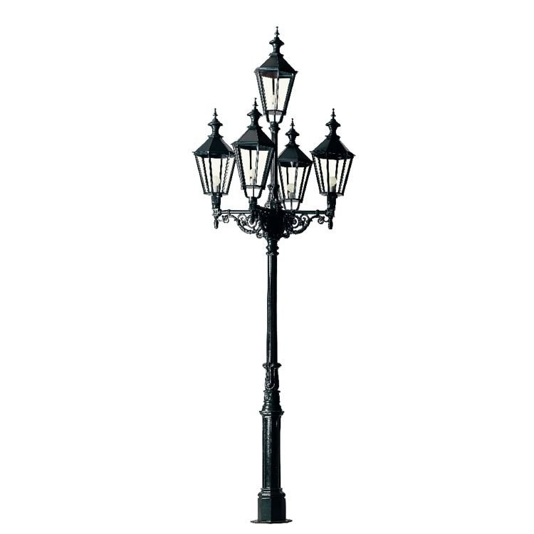 Nostalgic garden lamp London 5-light - black