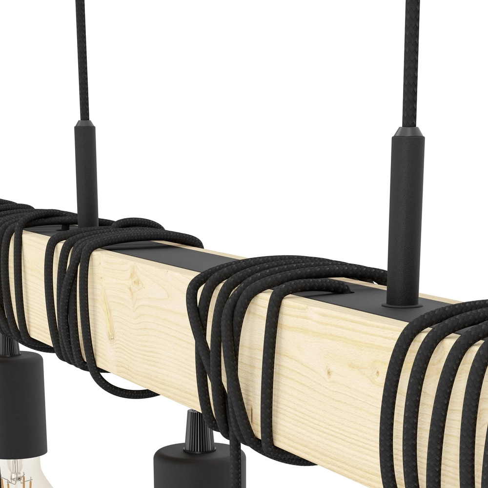 Dining table pendant lamp Townshend 9x E27 - wood Eglo 9002759440992