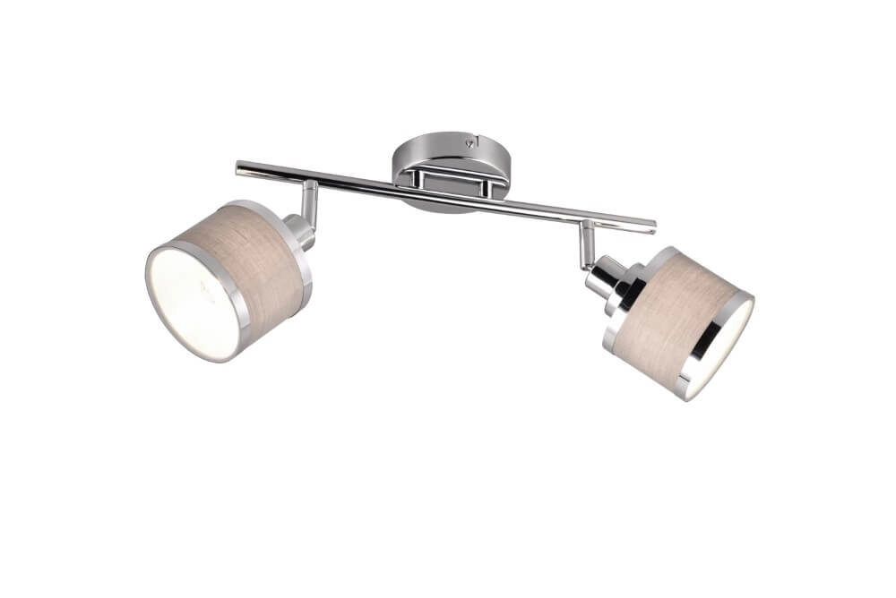 Design surface-mounted spotlight Arosa nickel 2-light