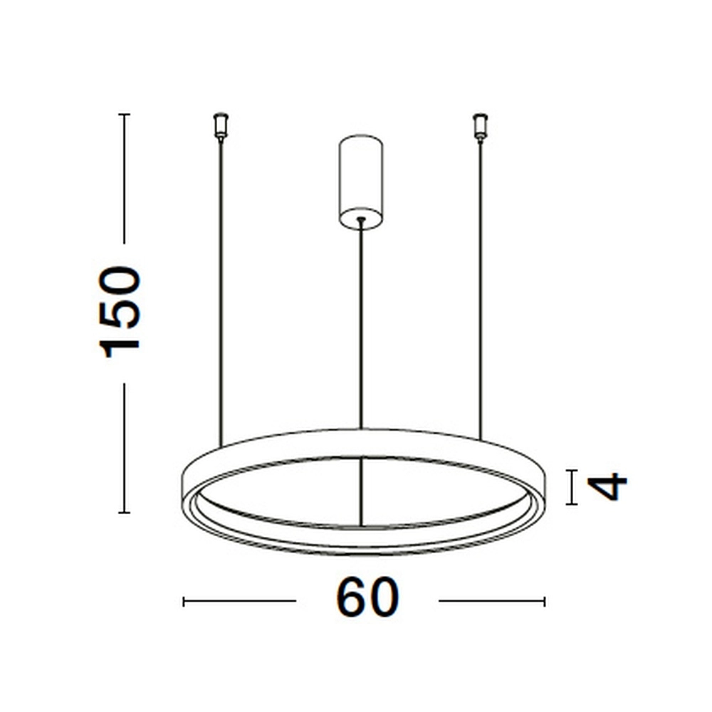 Round pendant lamp Perrine black Ø 60cm Lyora 5212017438416