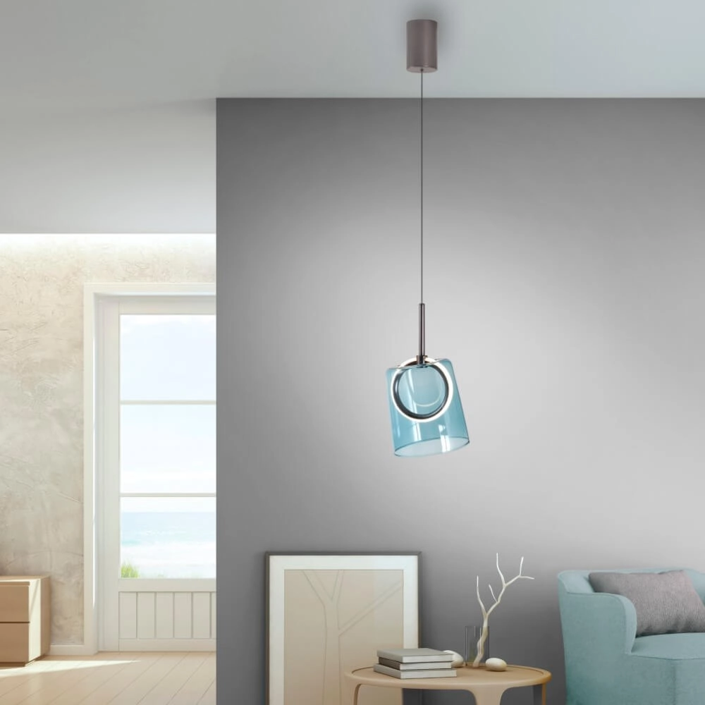 Pendant lamp Zula blue Paul Neuhaus 4012248383599