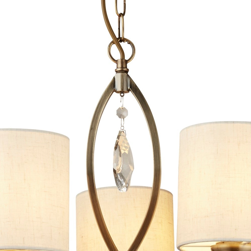 Classic pendant lamp Alberto 5-light antique bronze Searchlight 5053423097749