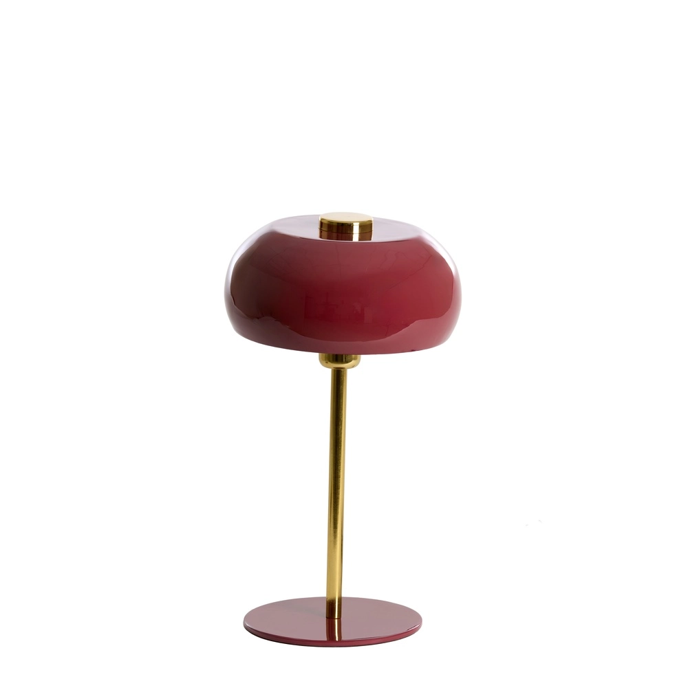 Table lamp Surin Ø 23cm - gloss burgundy with gold