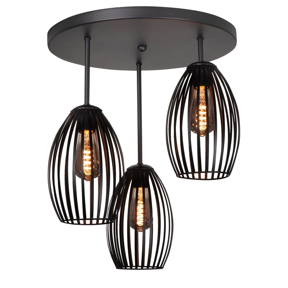 Ceiling lamp Gabbia 3-light black