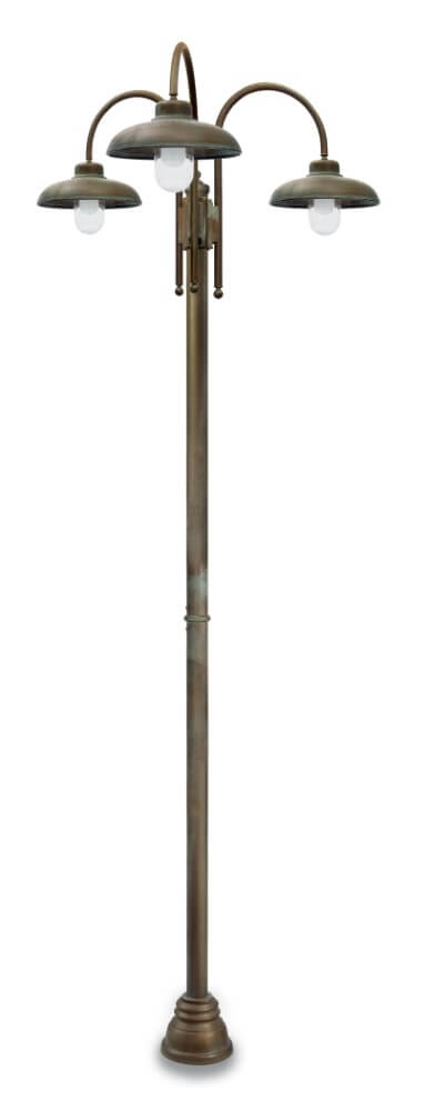Floor lamp Samoa XL - aged brass 3-lights