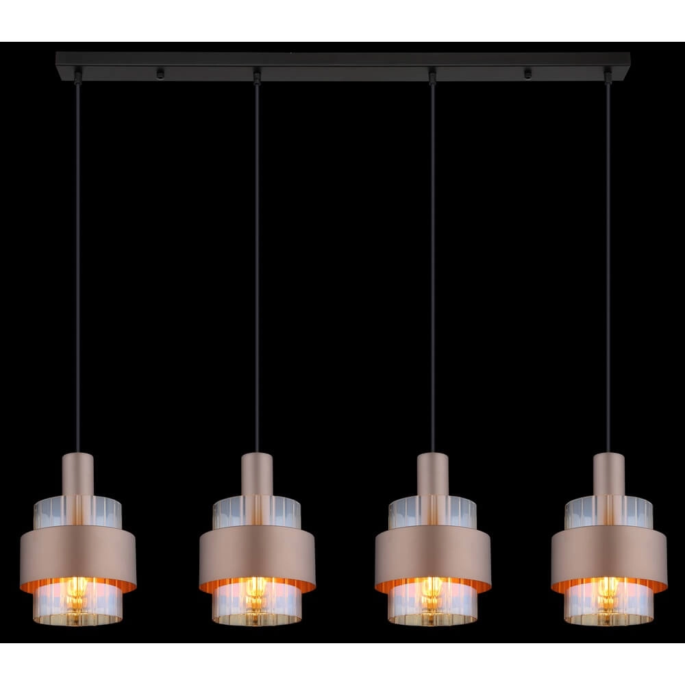 Pendant lamp Milley bronze 4-lights Globo 9007371468676