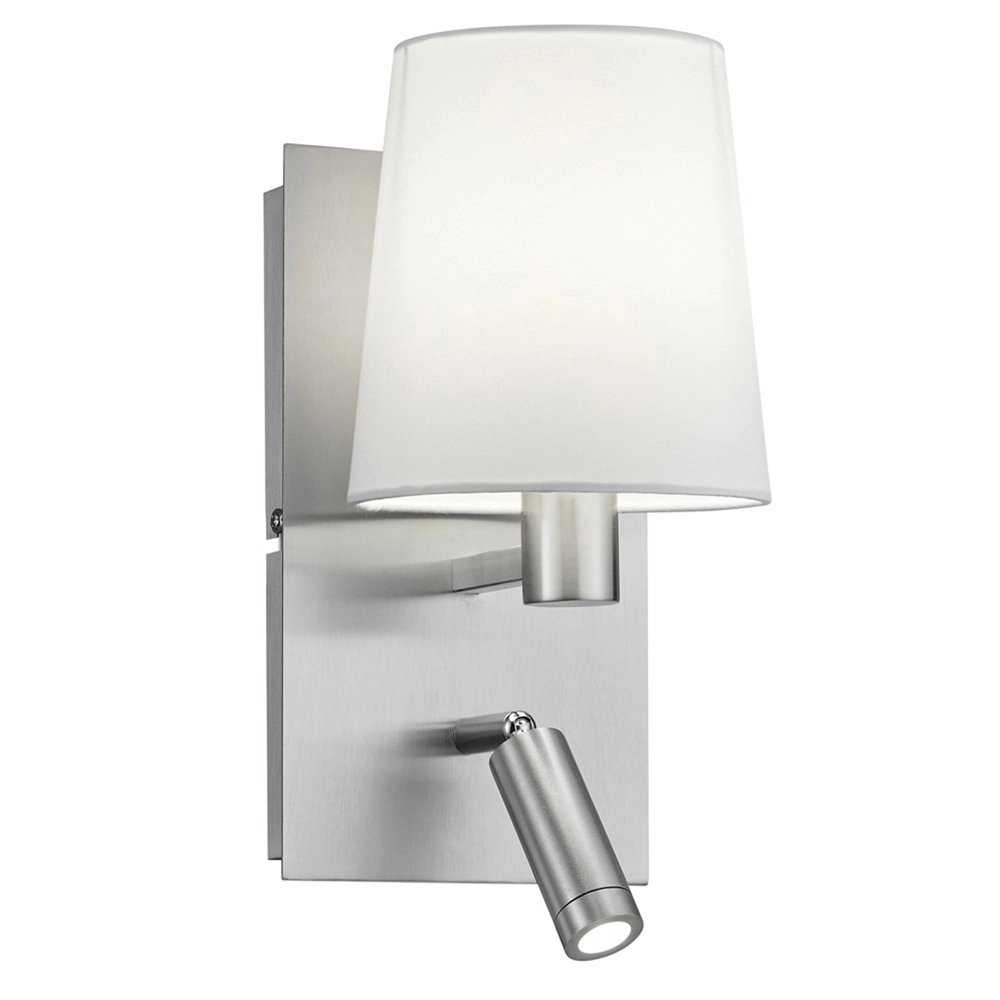 Bedroom reading lamp Marriot metallic grey