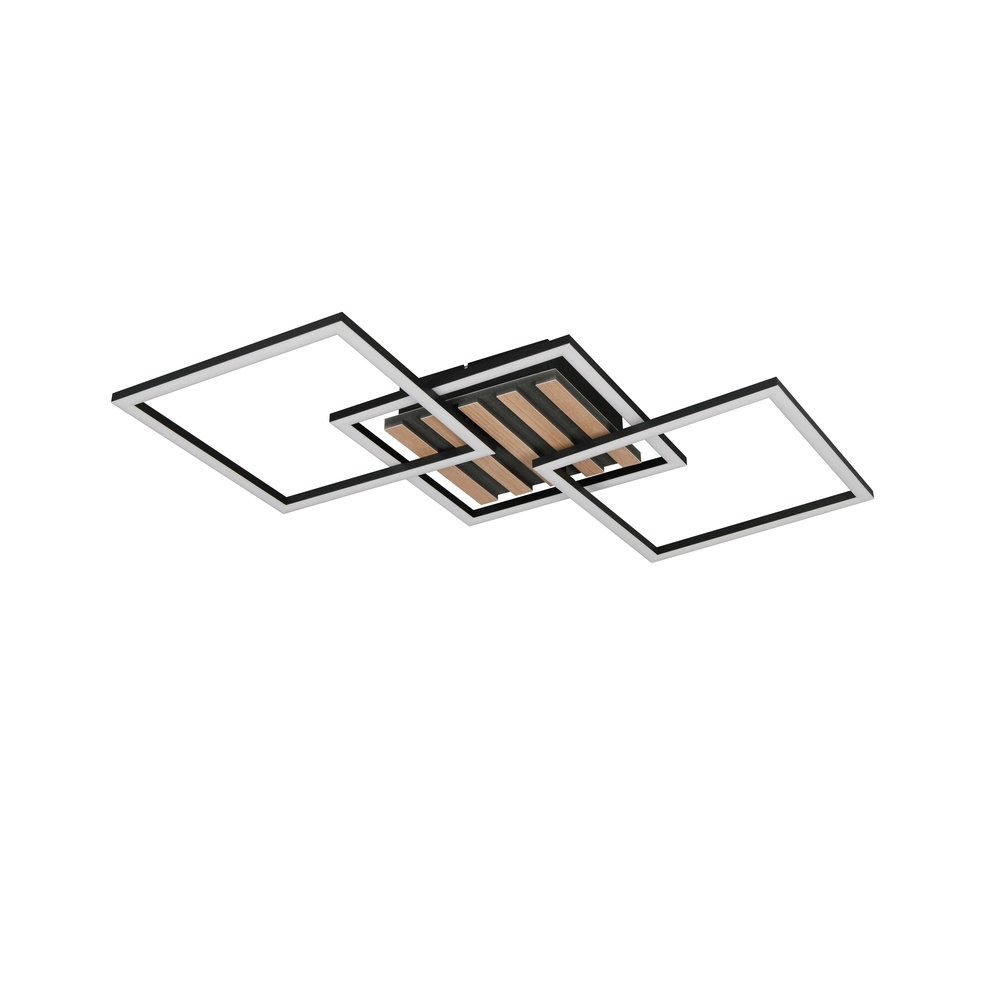 Modern ceiling lamp Zaro black 74.5cm Trio 4017807682212