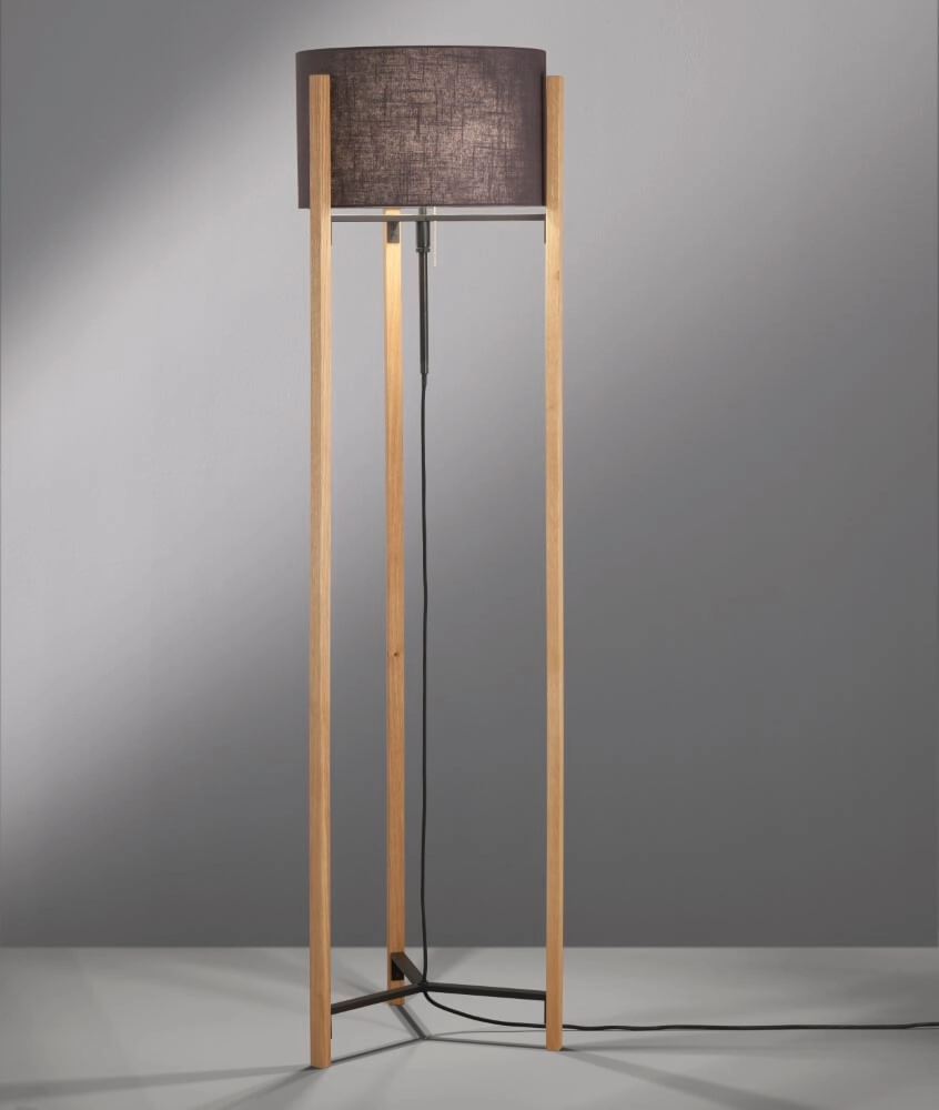 Table lamp Shine-Wood with black hood Fischer & Honsel 4003694405164