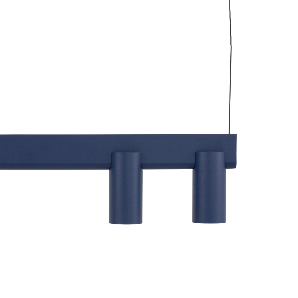 Design pendant lamp Fourty 7-light navy blue