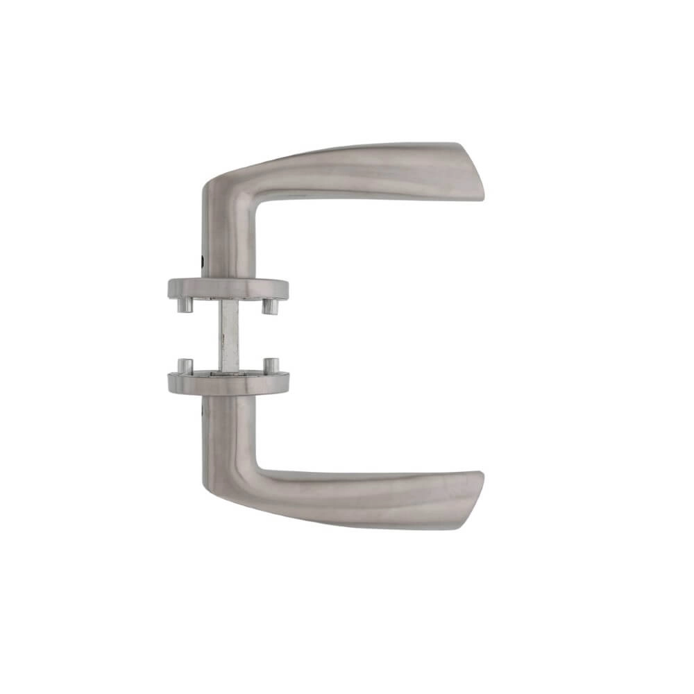 Design door handle Vlinder rosette with ridge stainless steel Intersteel 8714186130230