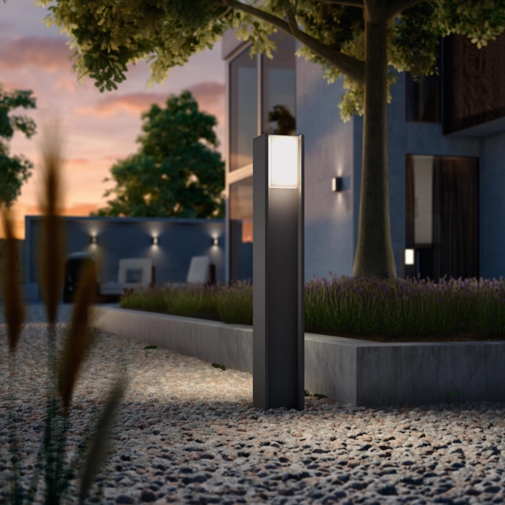 Pedestal outdoor lamp Hue Turaco 80cm anthracite Philips 8718696154489