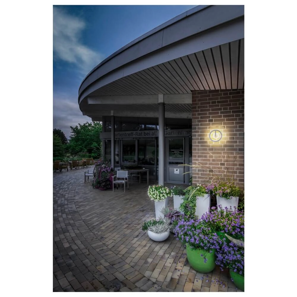 Sleek outdoor lamp Q-Ring with sensor - white SLV 4024163290739