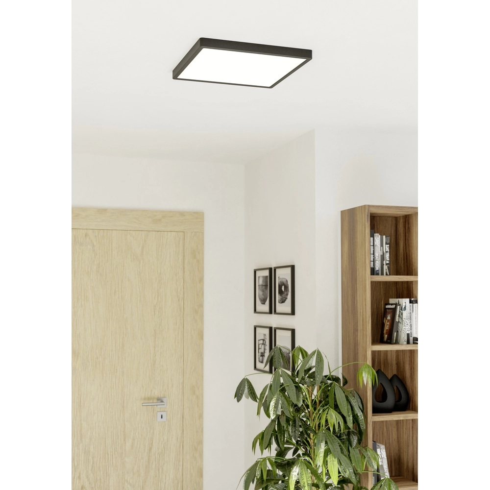 Zigbee ceiling lamp Fueva 6-Z Square - Black - 39x39cm Eglo 9008606330539