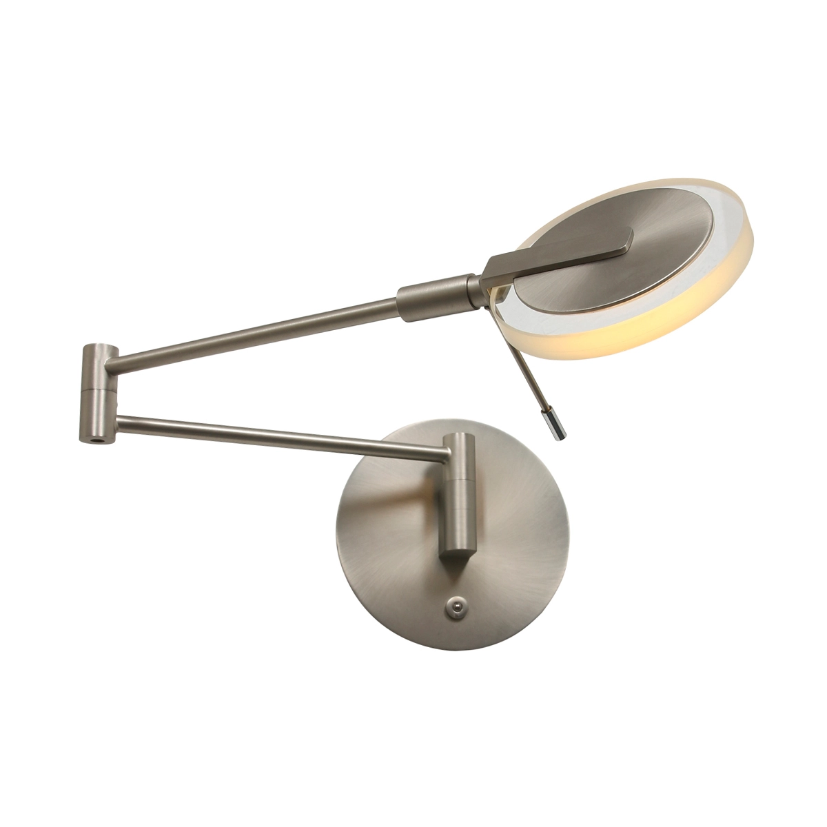 LED wall reading lamp Turound 10w - 2700K - 62cm stainless steel clear glass