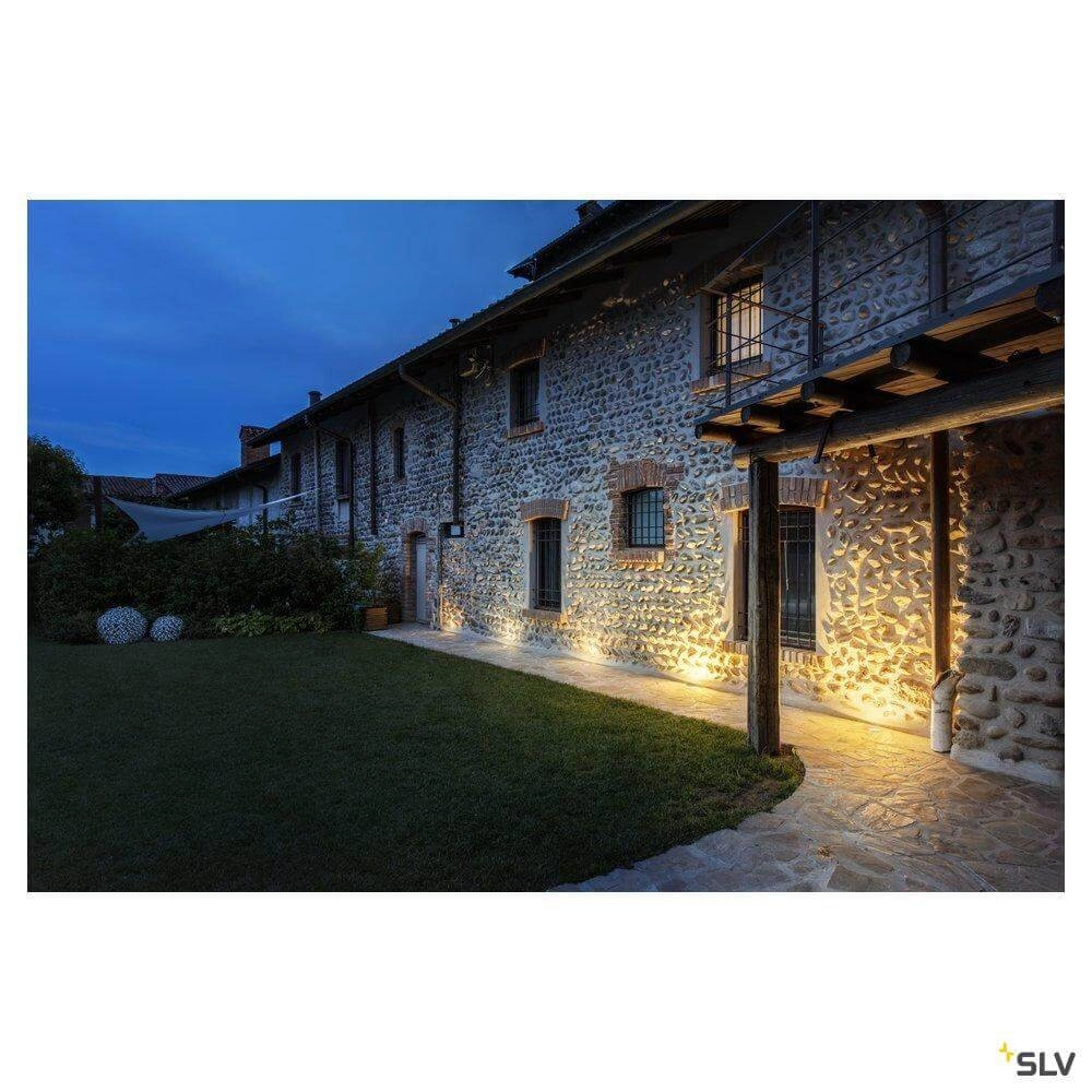 Large LED ground spotlight Dasar Flat warm white light SLV 4024163262071