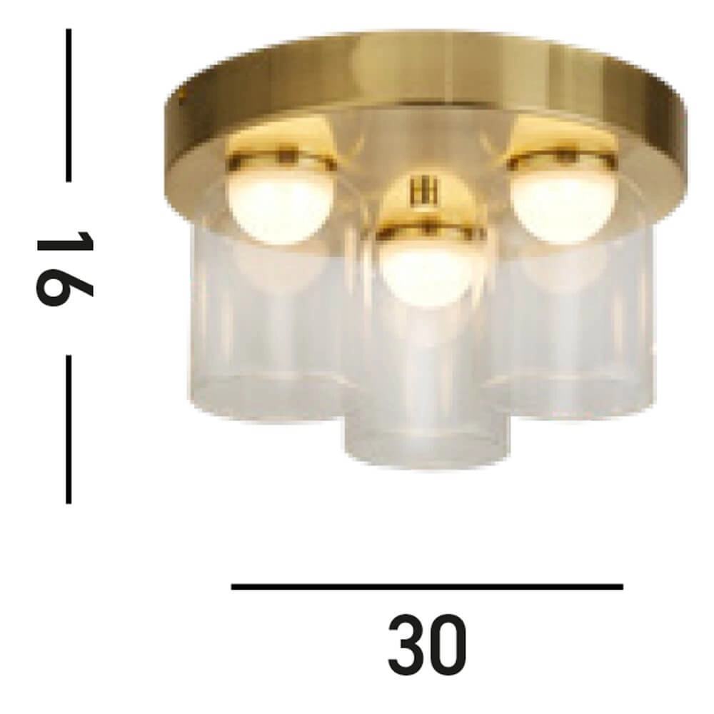 Bathroom ceiling light Highball brass Searchlight 5053423267623