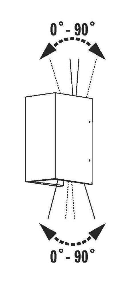 LED spot Cremona Up - Down 2x3w - 3000K 17cm matt silver KonstSmide 7318307940312