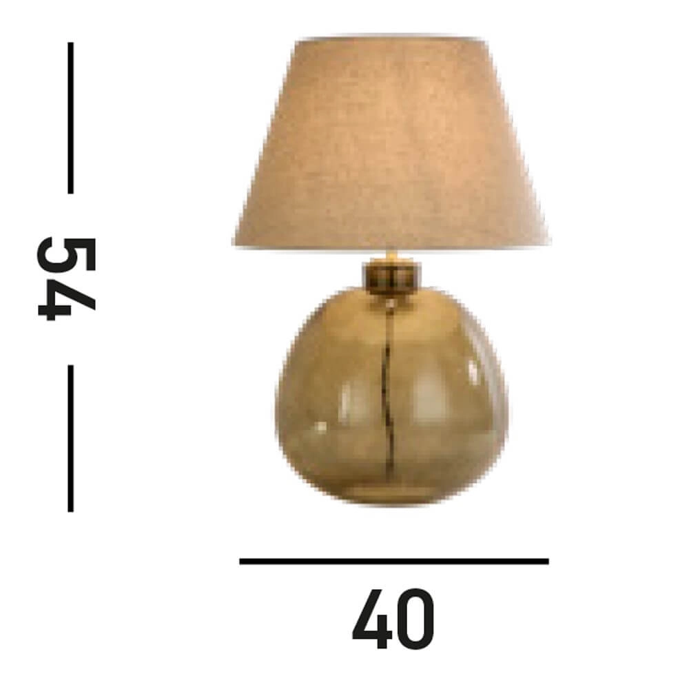 Table lamp Zenith Green glass Searchlight 5053423273617