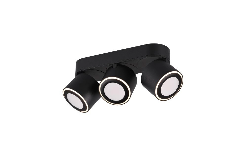 Black LED spot Taurus 3-lichts Trio 4017807473698