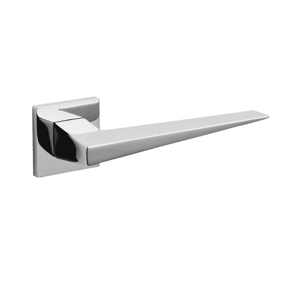 Design door handle Denver on rosette chrome