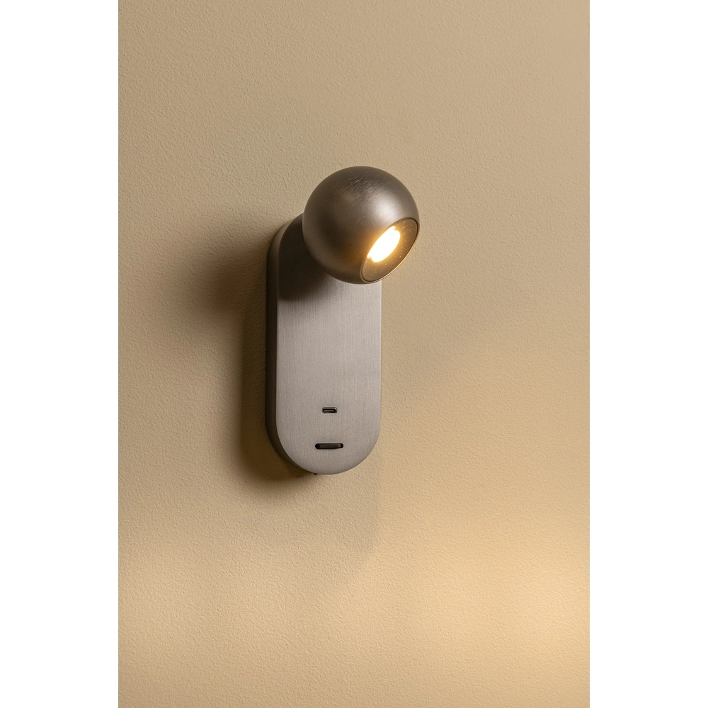 Wall lamp bulb Montana Design Grey Premium by Lucide 5411212680129