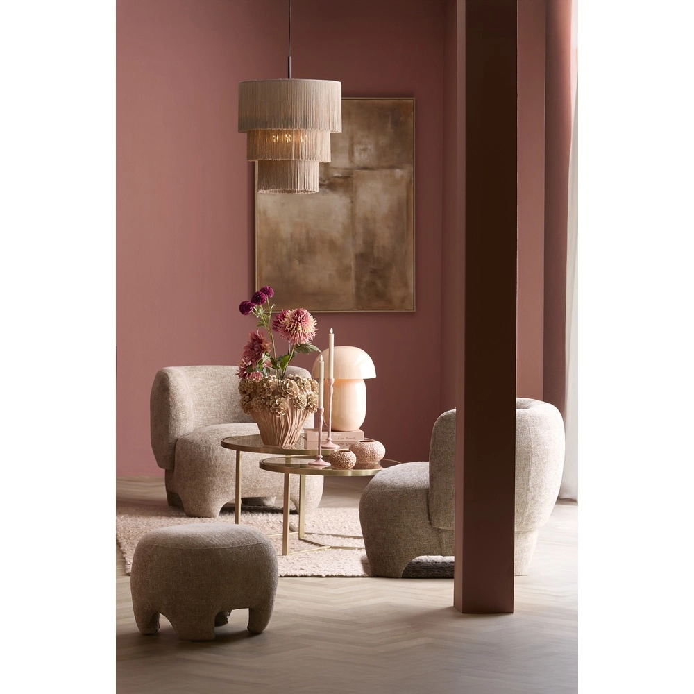 String pendant lamp Malaika Ø 45cm - taupe Light & Living 8717807816391