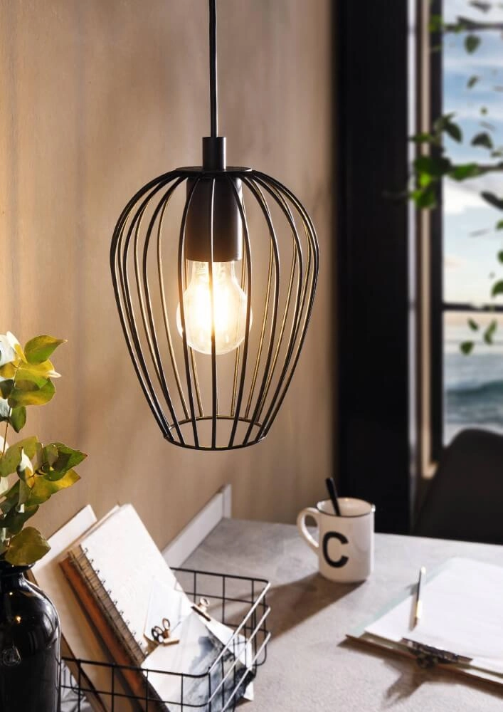 Vintage pendant lamp Newtown 16cm black Eglo 9002759494773