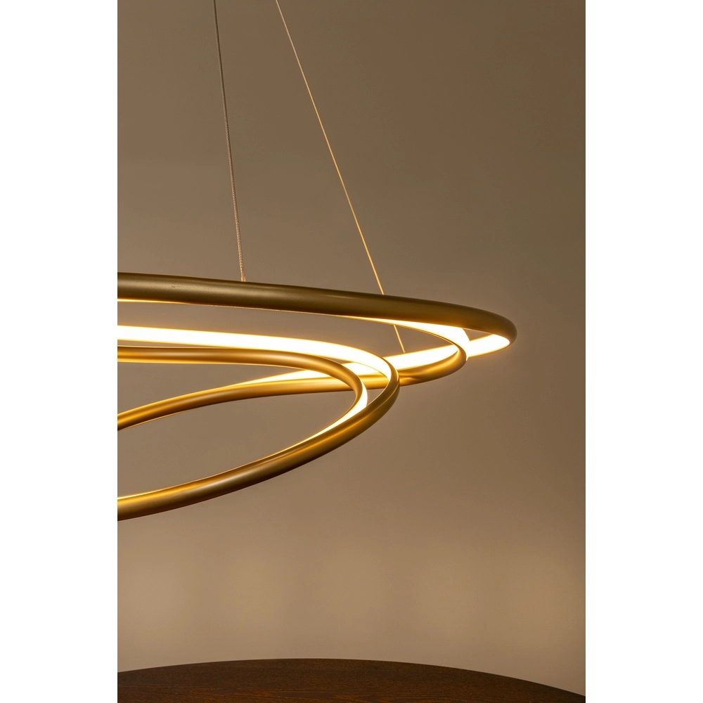 Design pendant lamp Sardana Ø 80cm curl gold Premium by Lucide 5411212520890