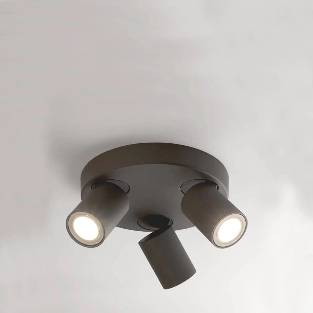 Ceiling lamp Moon 3 Round Black Lyora