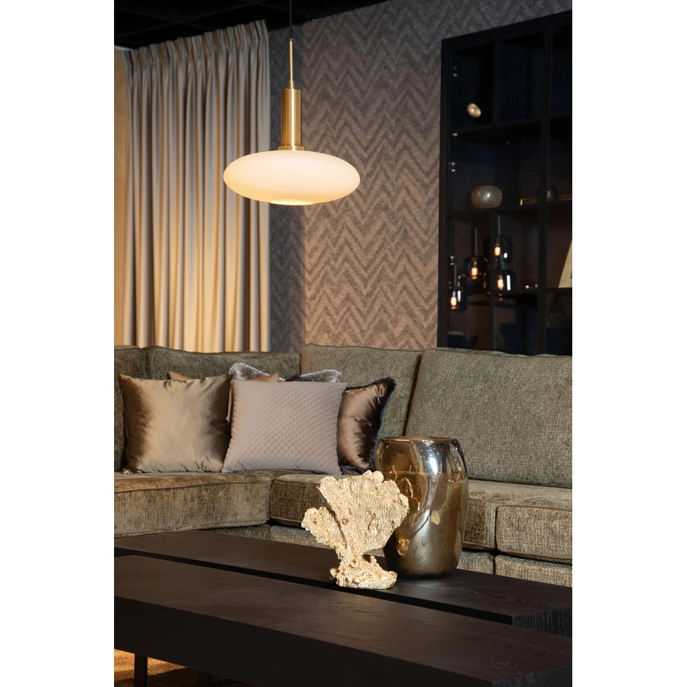 Design pendant lamp Singala Ø 30cm gold with white Lucide 5411212251084