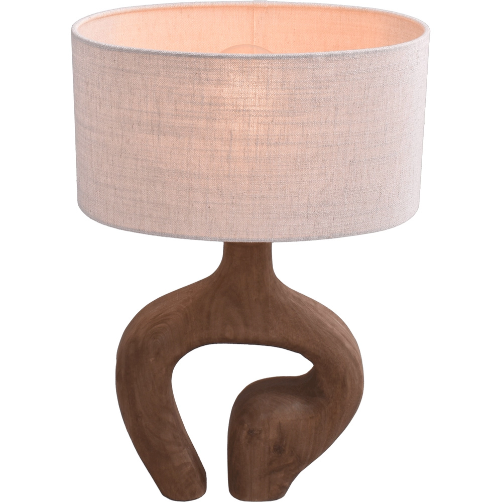 Japandi table lamp Woodie 35cm -wood with natural