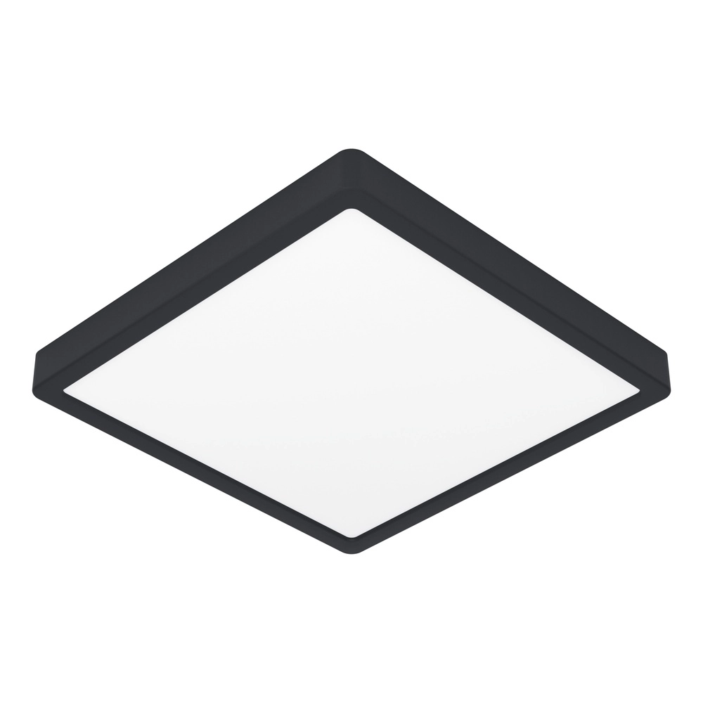 Zigbee ceiling lamp Fueva 6-Z Square - Black - 39x39cm